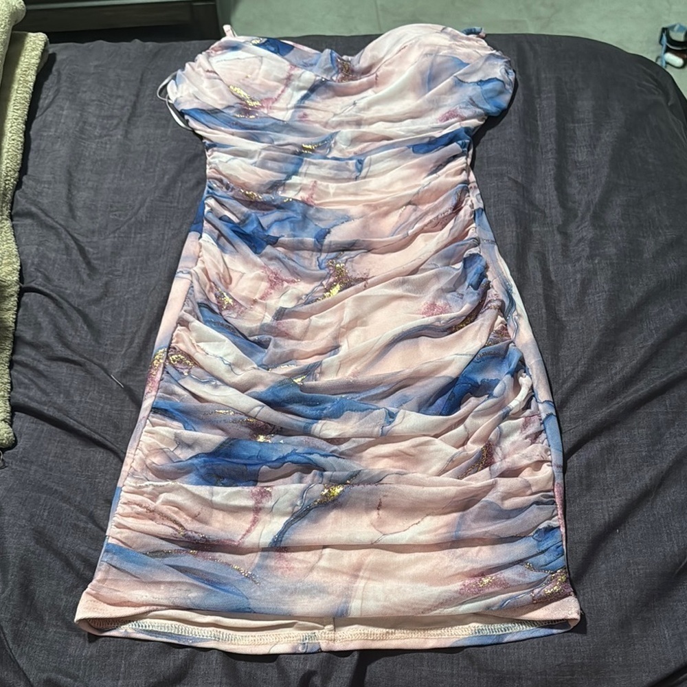 Elegant Multicolor Mini Dress